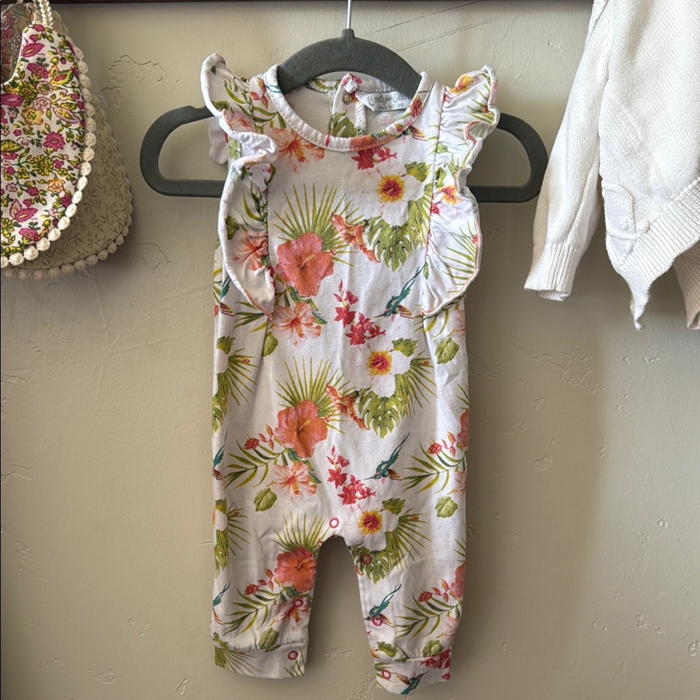 Floral Ruffle Baby Jumpsuit